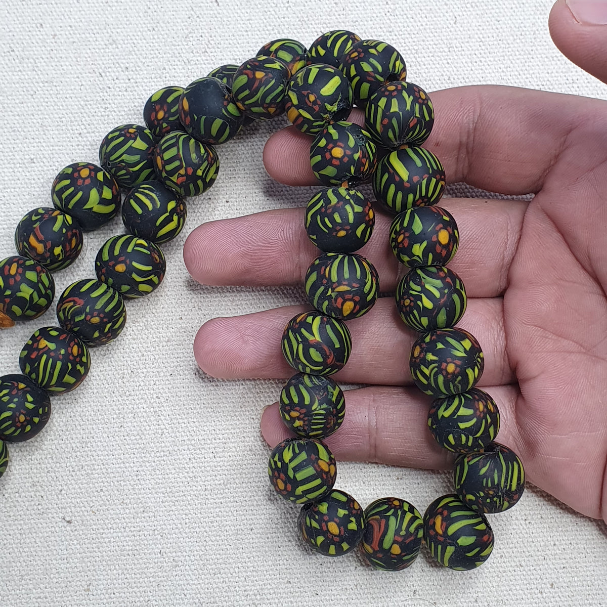Vintage Bohemian Gabri Style Necklace Authentic African Glass Beads