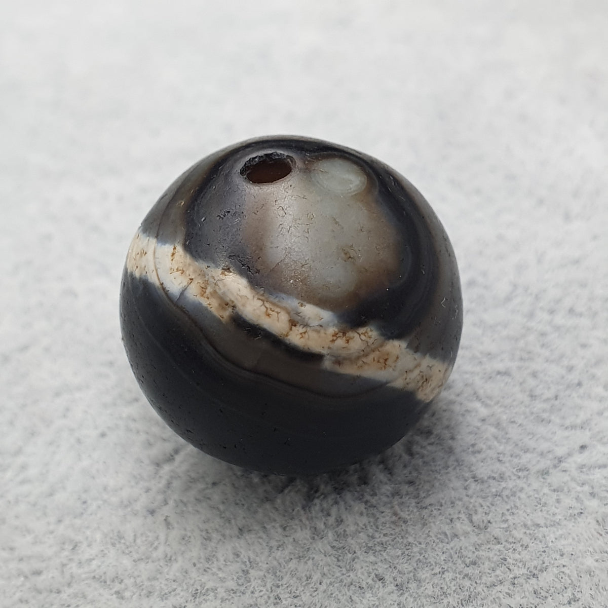 Antikes 1-Linien Sulieman Natur Augen-Achat-Dzi-Perlen Amulett