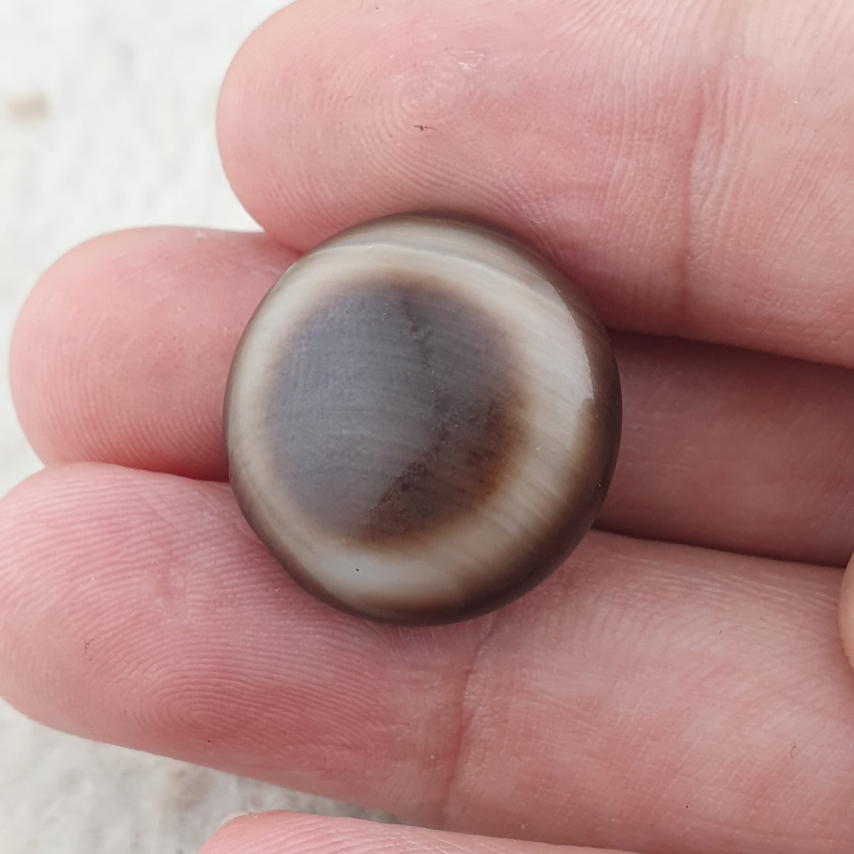 Vintage Lukmik Goat Eye Tibetan Agate Bead Amulet