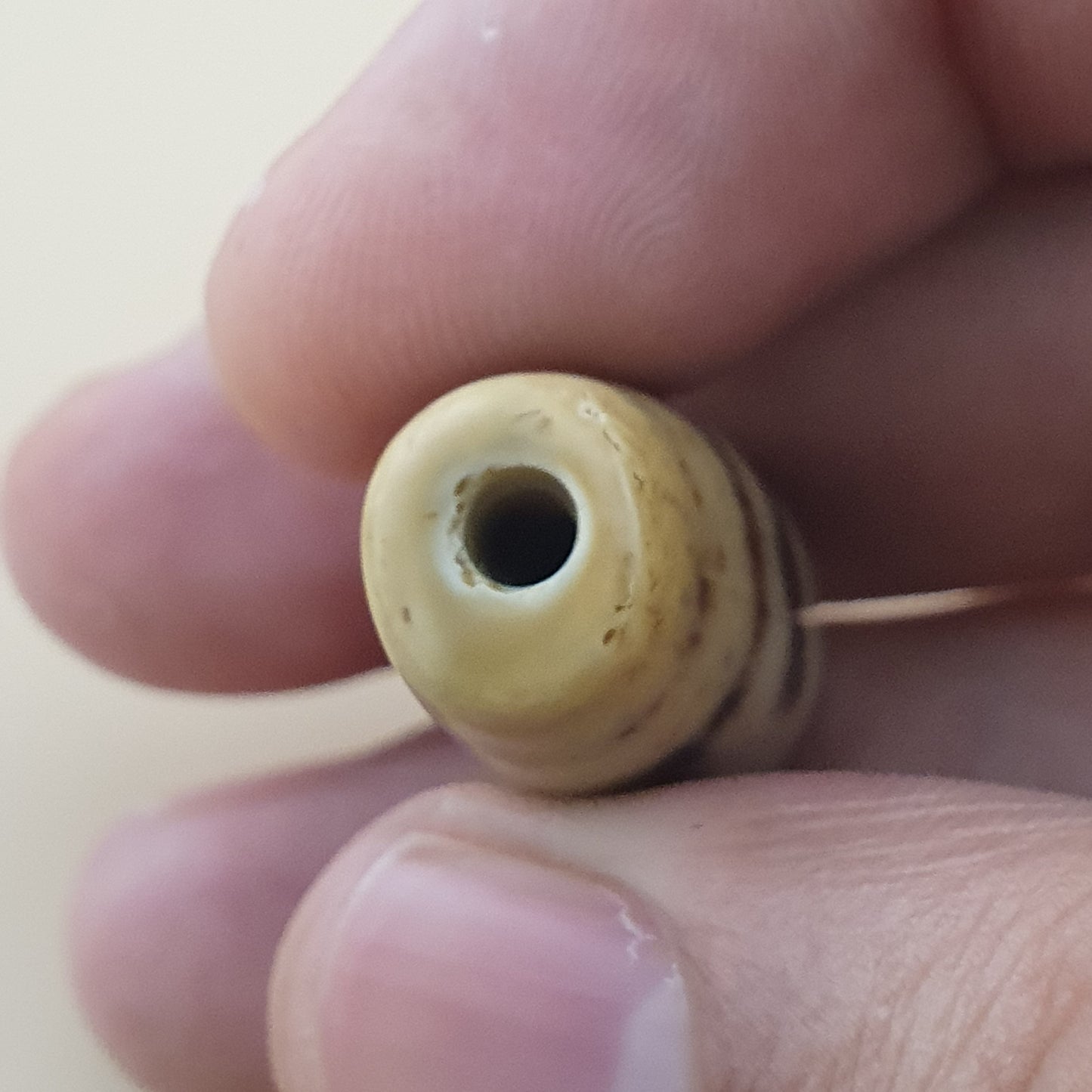 Vintage Unique Pattern Himalayan Tibetan Agate Bead Amulet