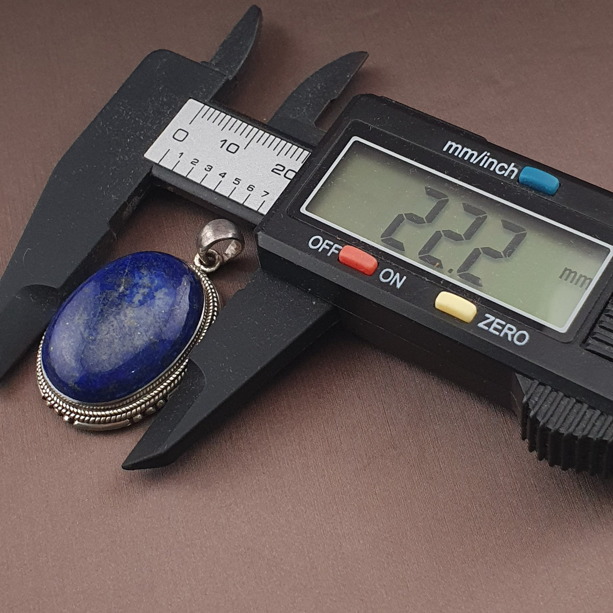 Pendentif vintage en argent sterling 925 avec lapis-lazuli