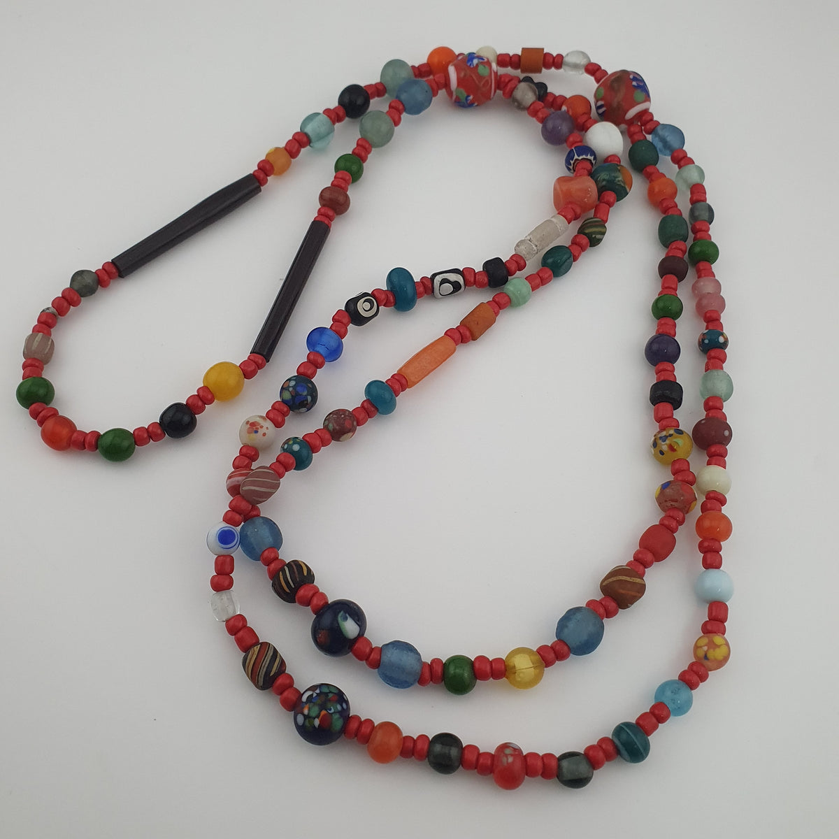Vintage Venetian Style Mix Glass Beads 2 Necklace