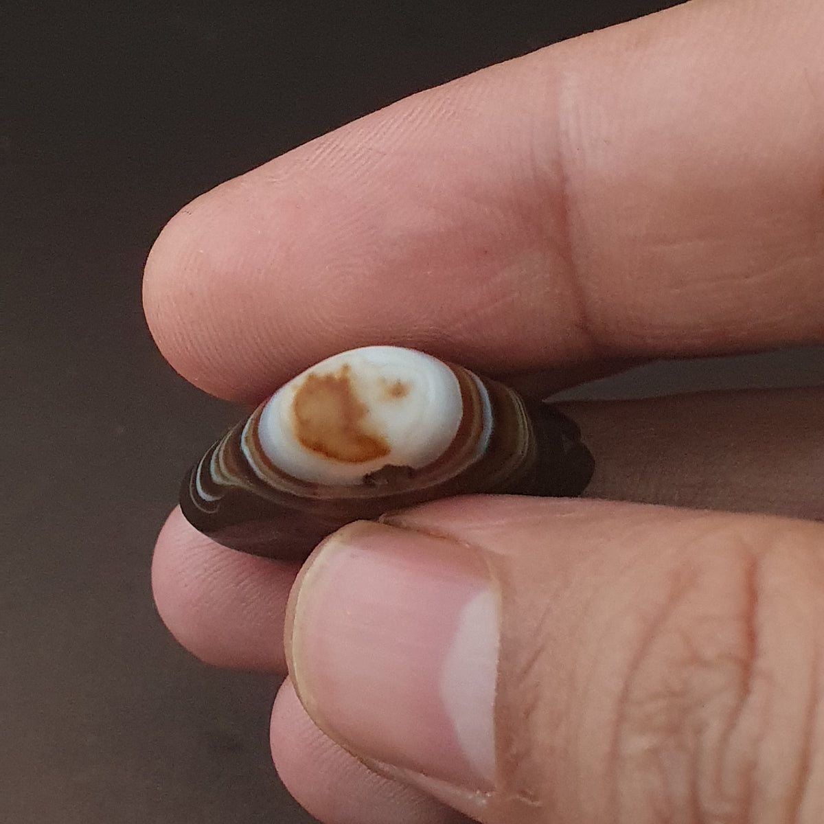 Vintage Natural Eyes Suliemani Agate Bead Amulet Pendant