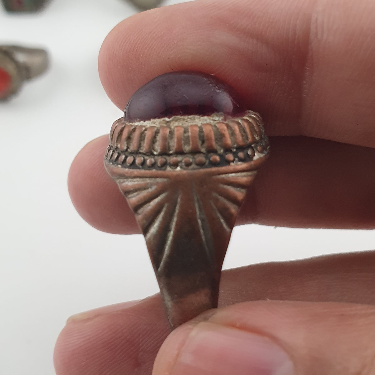 15 Lot Of Brass Rings Rustic Antique Collectible Jewellery