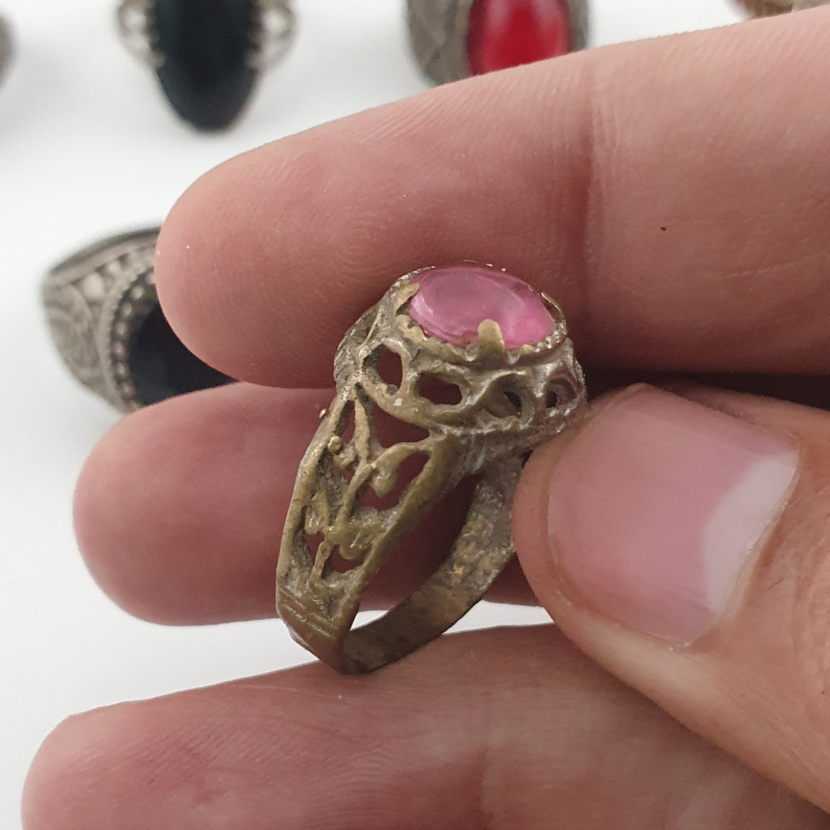 Heritage Antique Jewellery Lot 15 Mixed Brass Statement Rings