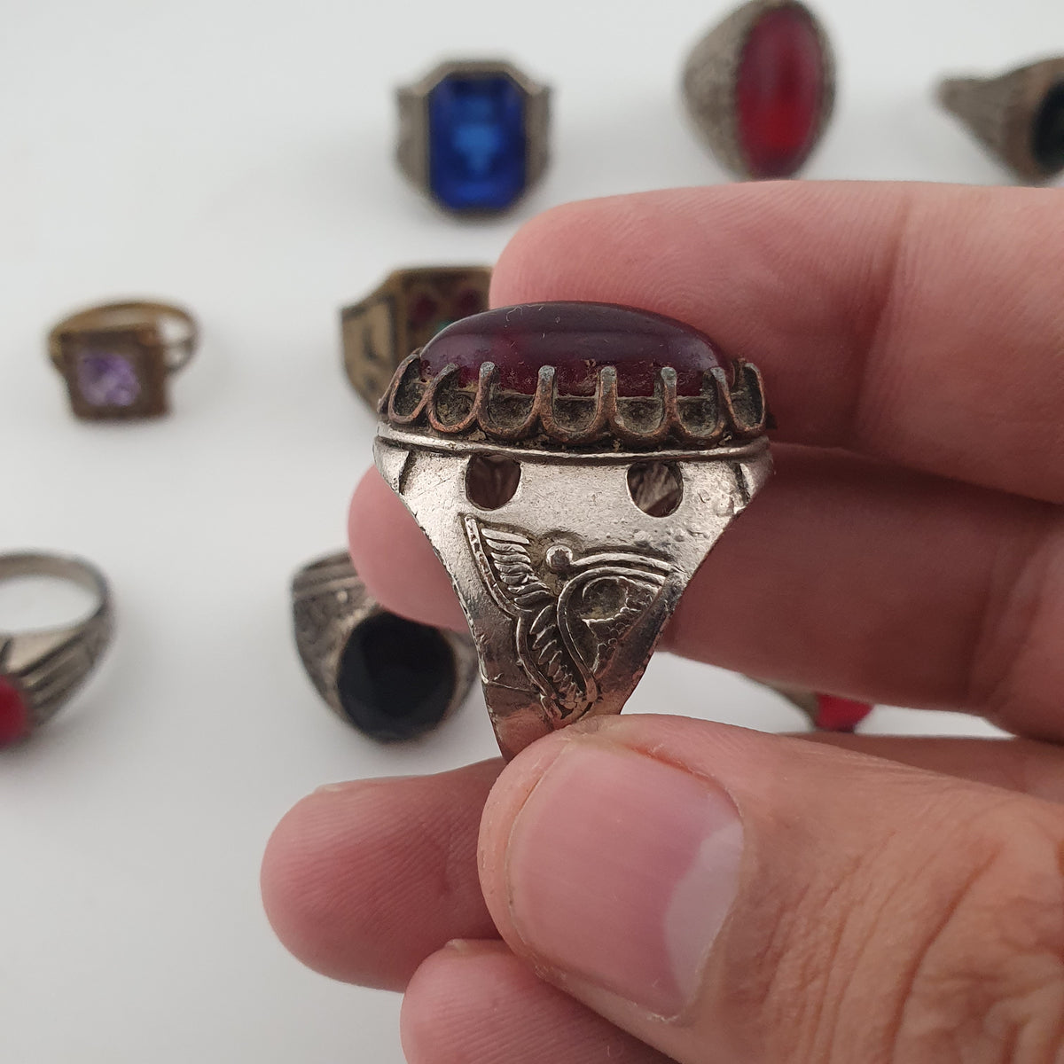 Antique Rustic Boho Brass 15 Lot Ring Collection