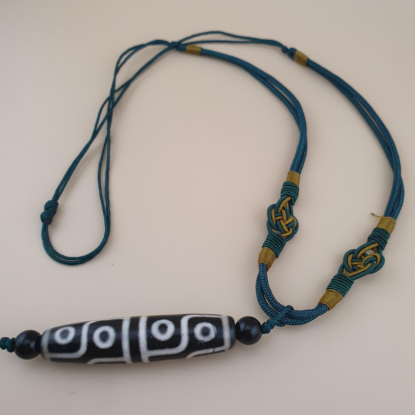 Vintage Seltene 12-äugige tibetische Dzi Perlen Anhänger Halskette Himalaya Achat Amulett