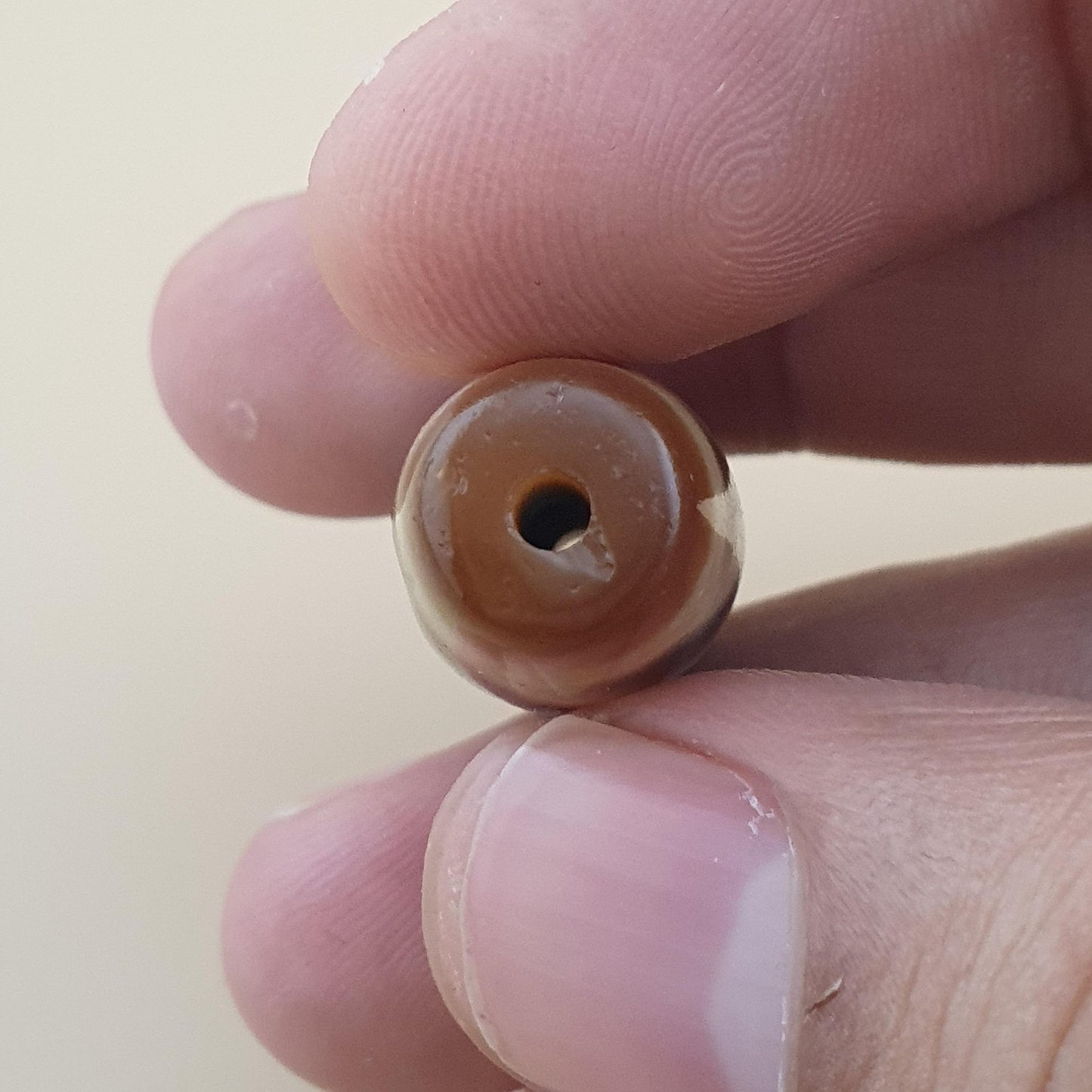 Rare Vintage 1 Eyes Himalayan Tibetan Agate Dzi Bead Unique Pattern Amulet
