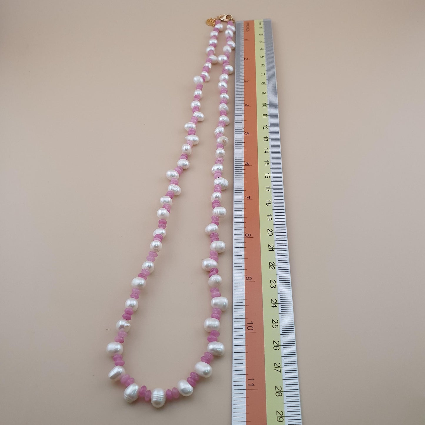 Delicate Pearl & Rose Quartz Necklace