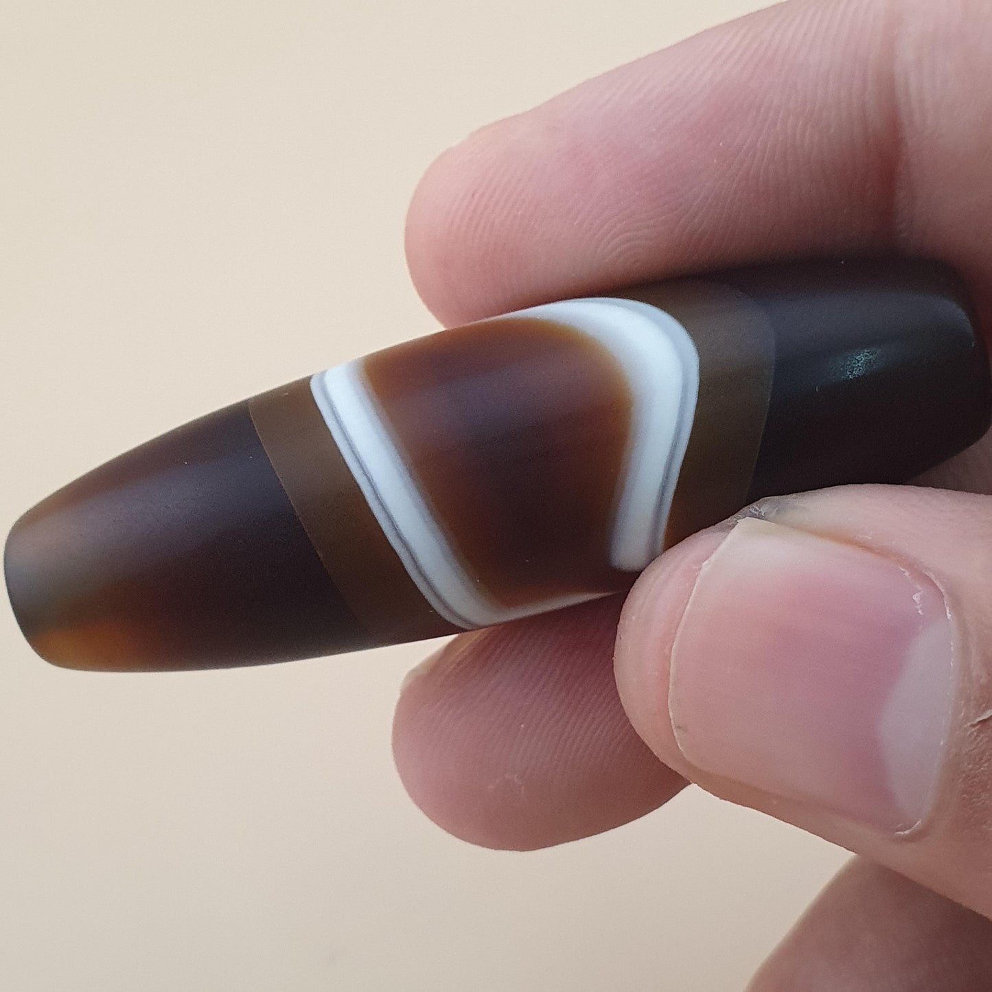 Vintage Natural Yemeni Suliemani Agate Bead Amulet
