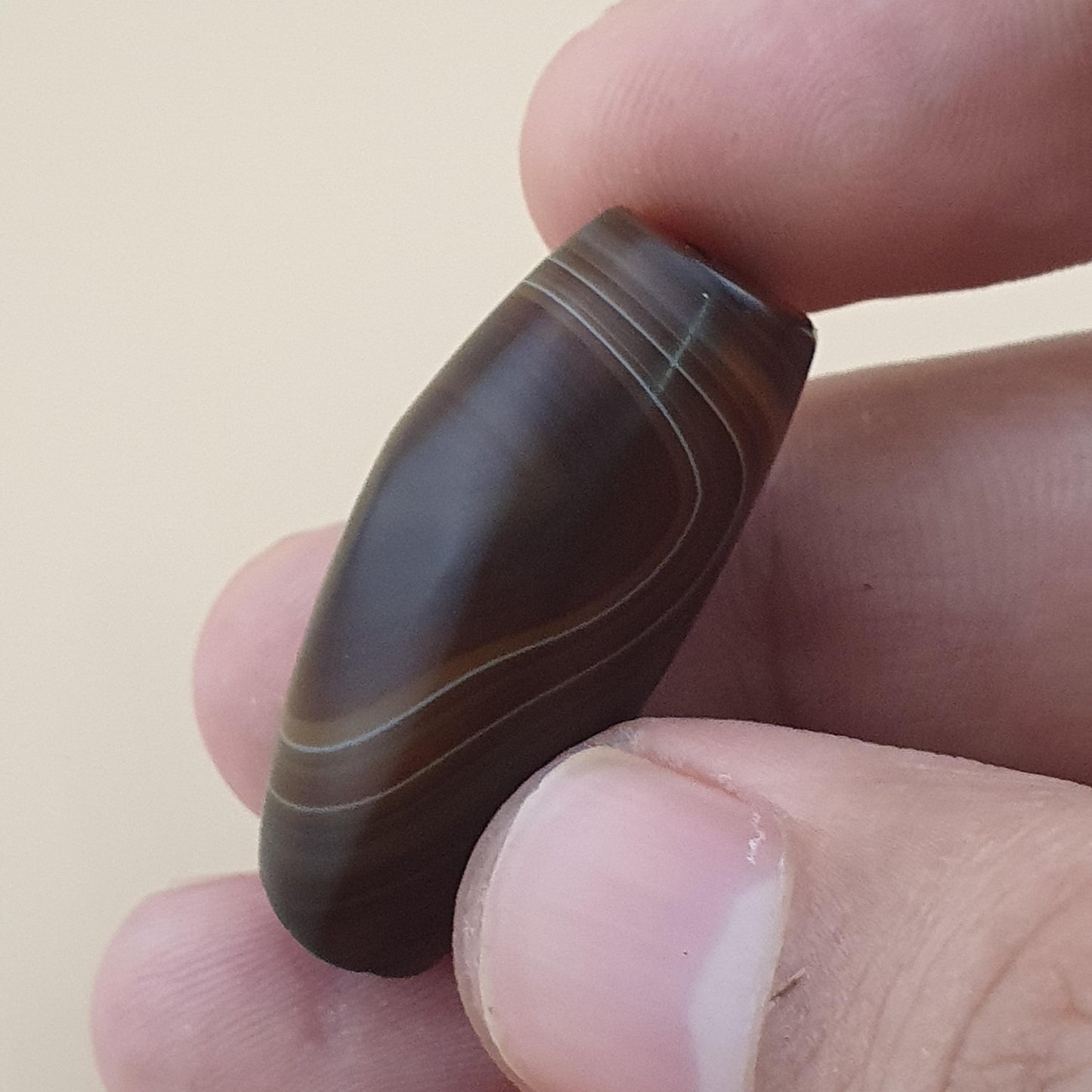 Vintage Natural Eye Suliemani Agate Bead Amulet