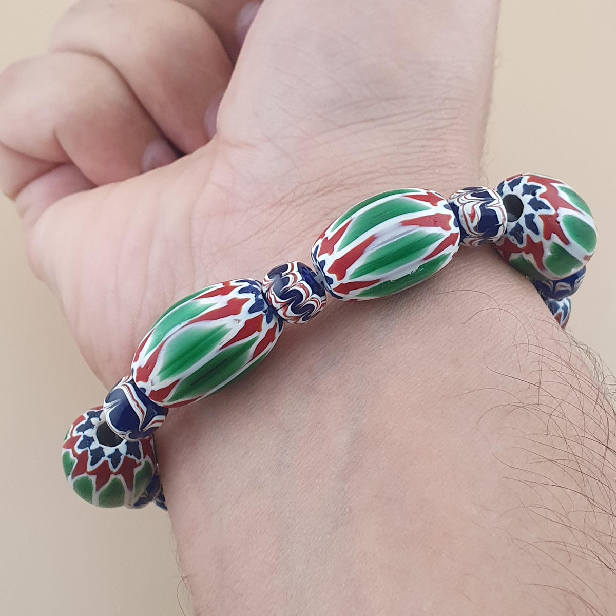 Armband mit Chevron-Perlen im venezianischen Vintage-Stil