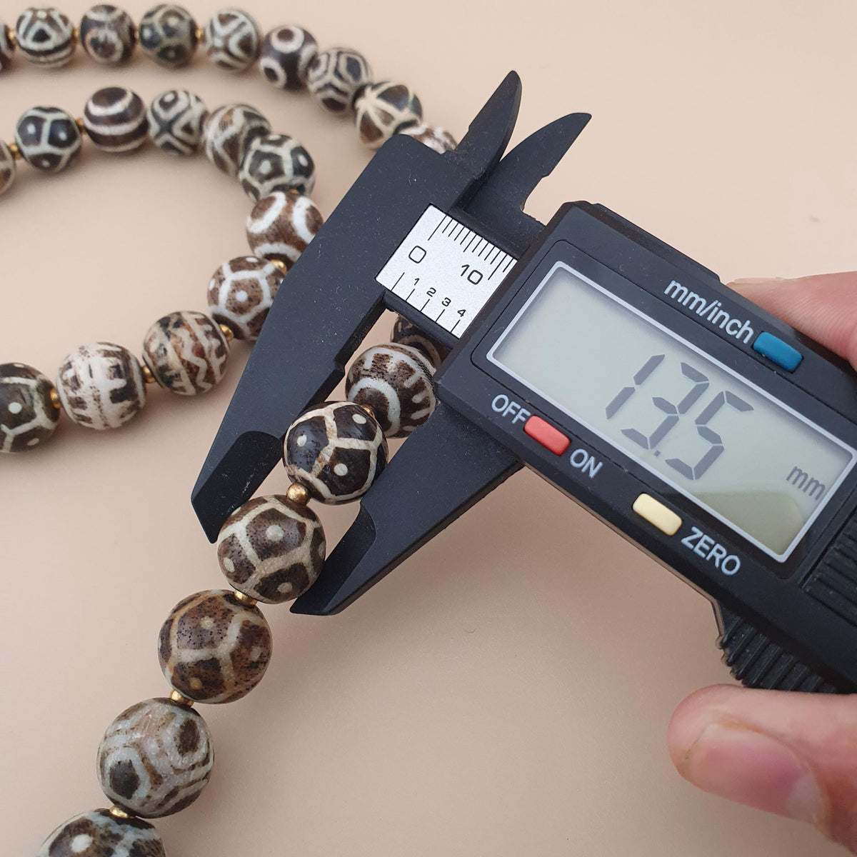 Antique Burmese Pumtek Pyu Petrified Wood Beads Necklace 24 inches 11-19mm Beads Size