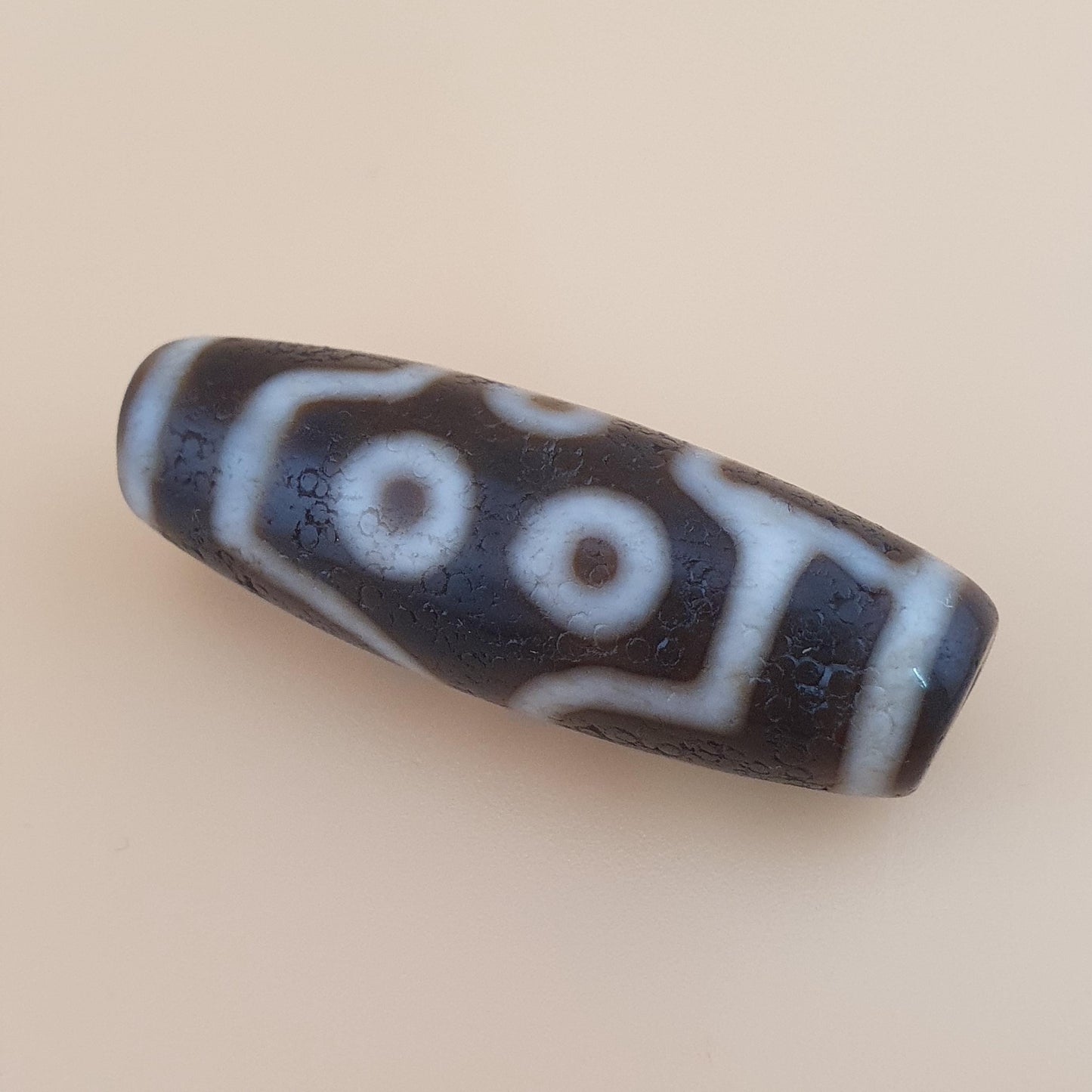 Himalaya 7-Augen Achat Dzi Perle Amulett: Tibetischer Talisman