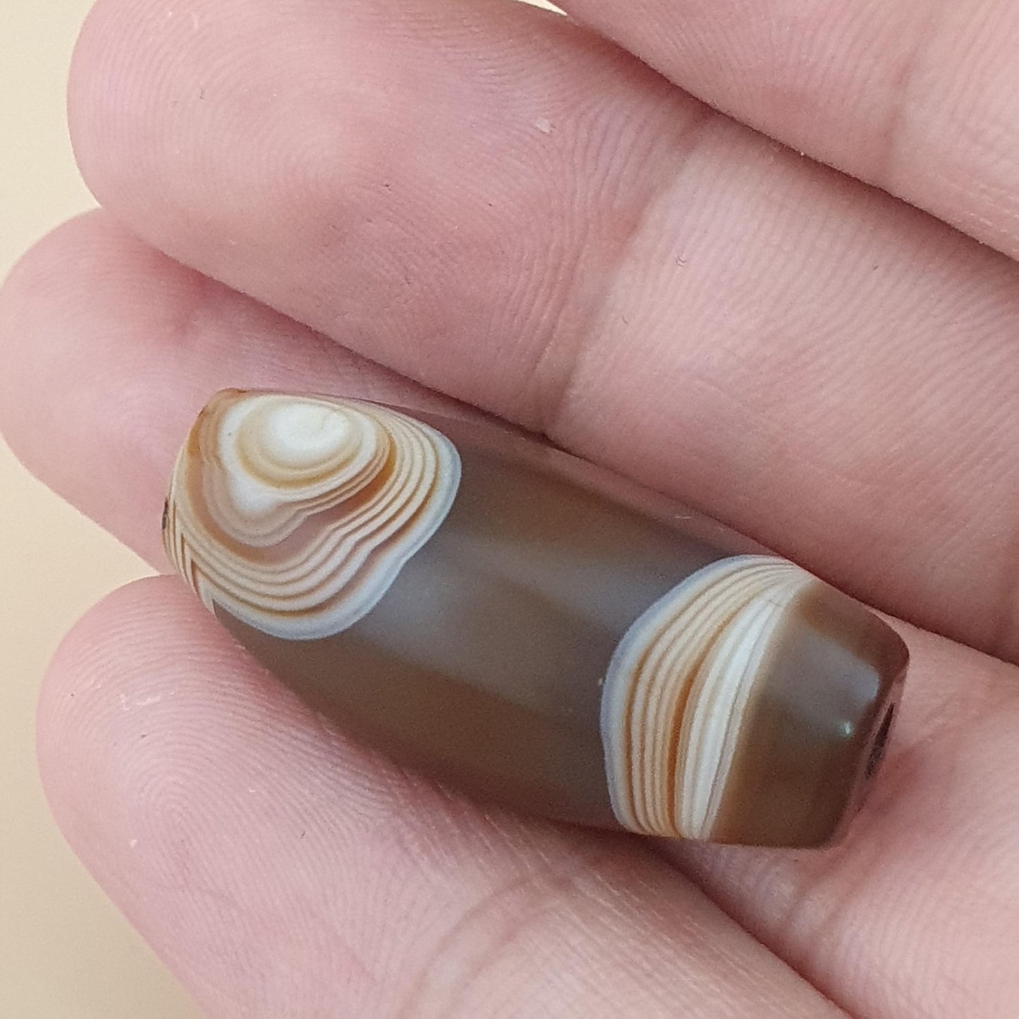 Vintage Yemeni Suliemani Natural Eye Agate Bead Amulet