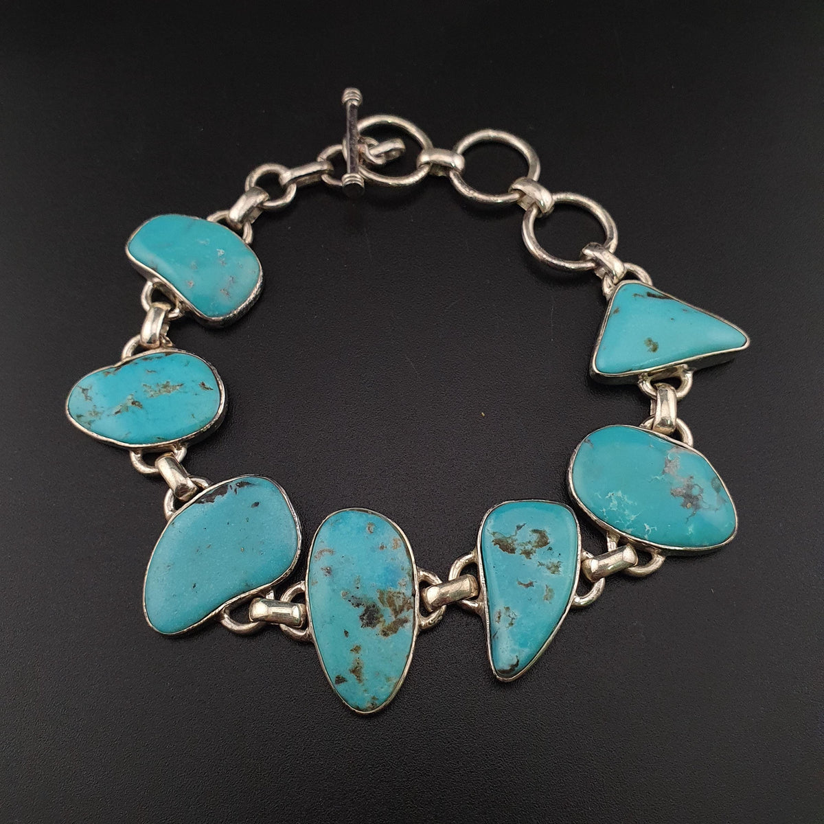 Bracelet en argent sterling et turquoise d'Arizona : Bijoux bohèmes style sud-ouest