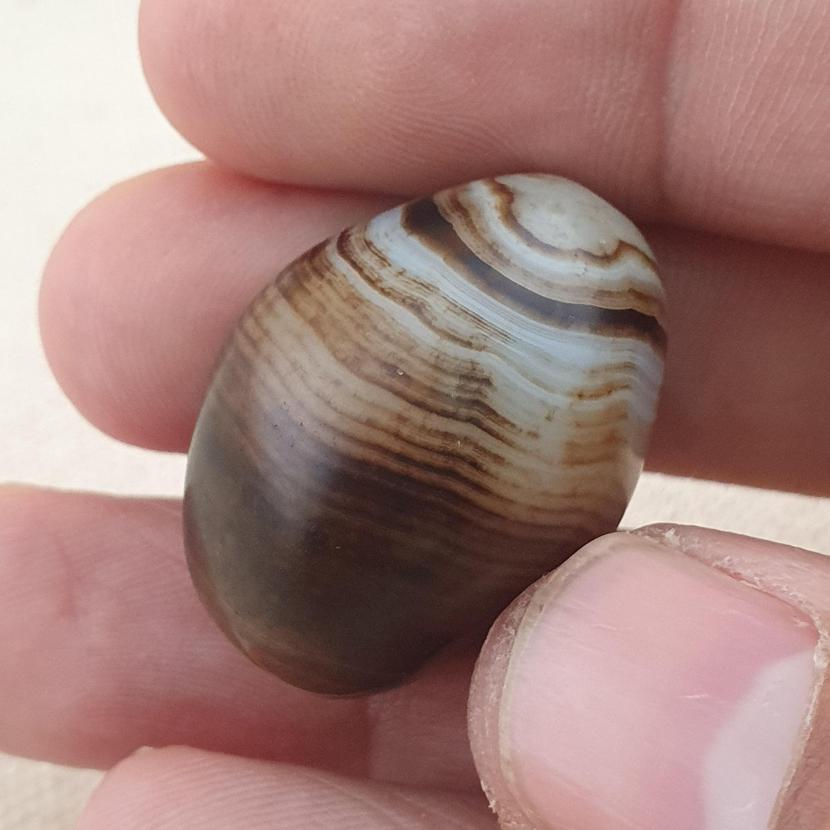 Natural Eyes Pattern Suliemani Agate Bead Amulet