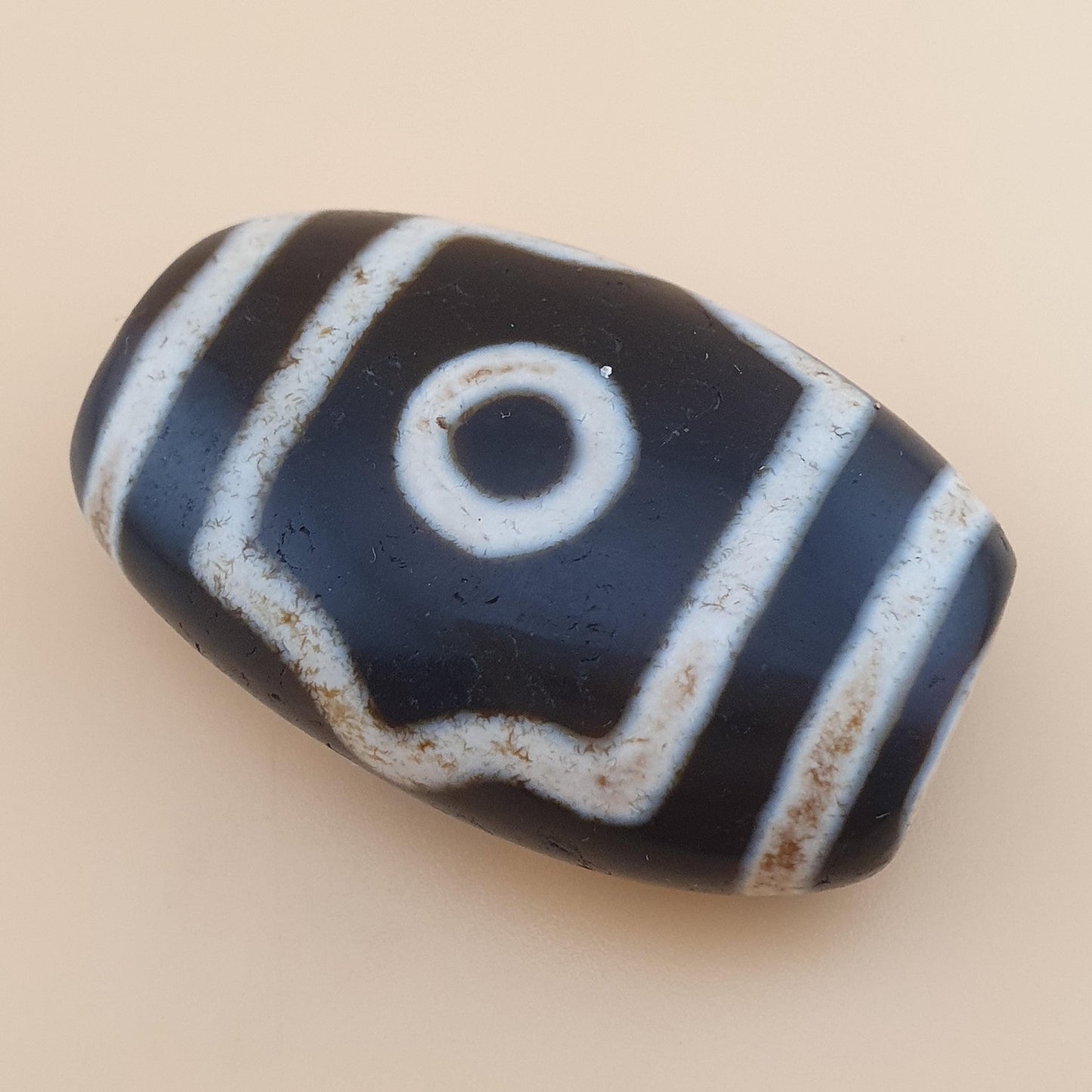 Vintage 3 Augen Himalaya Tibet Achate Dzi Perlen Amulett