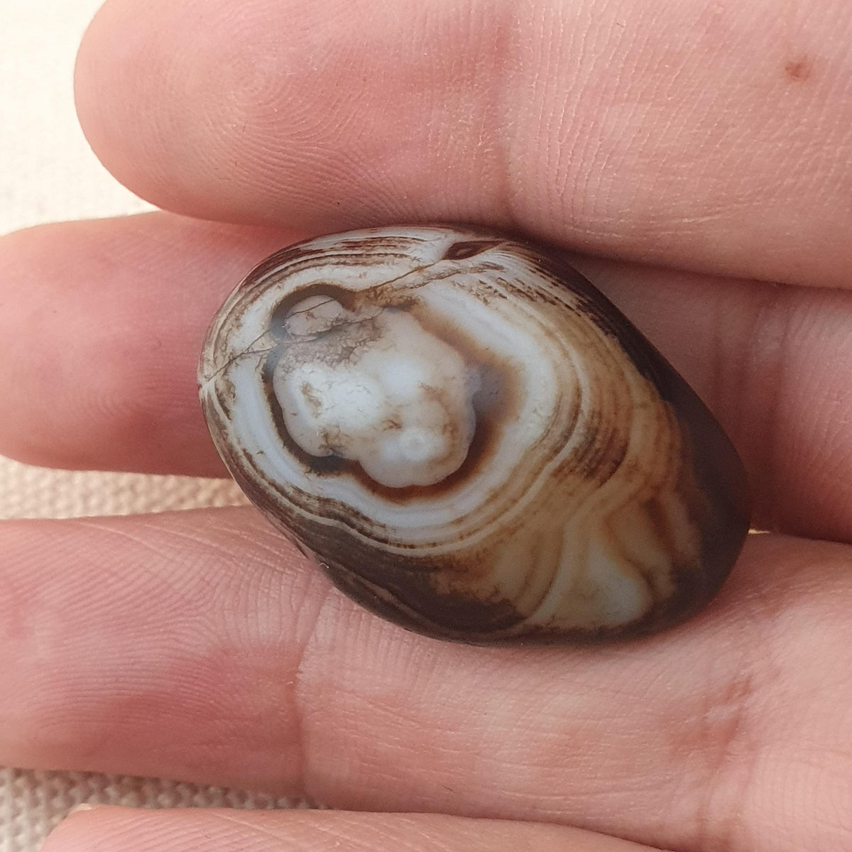 Vintage Natur Suliemani Augen Achat Perlen Amulett