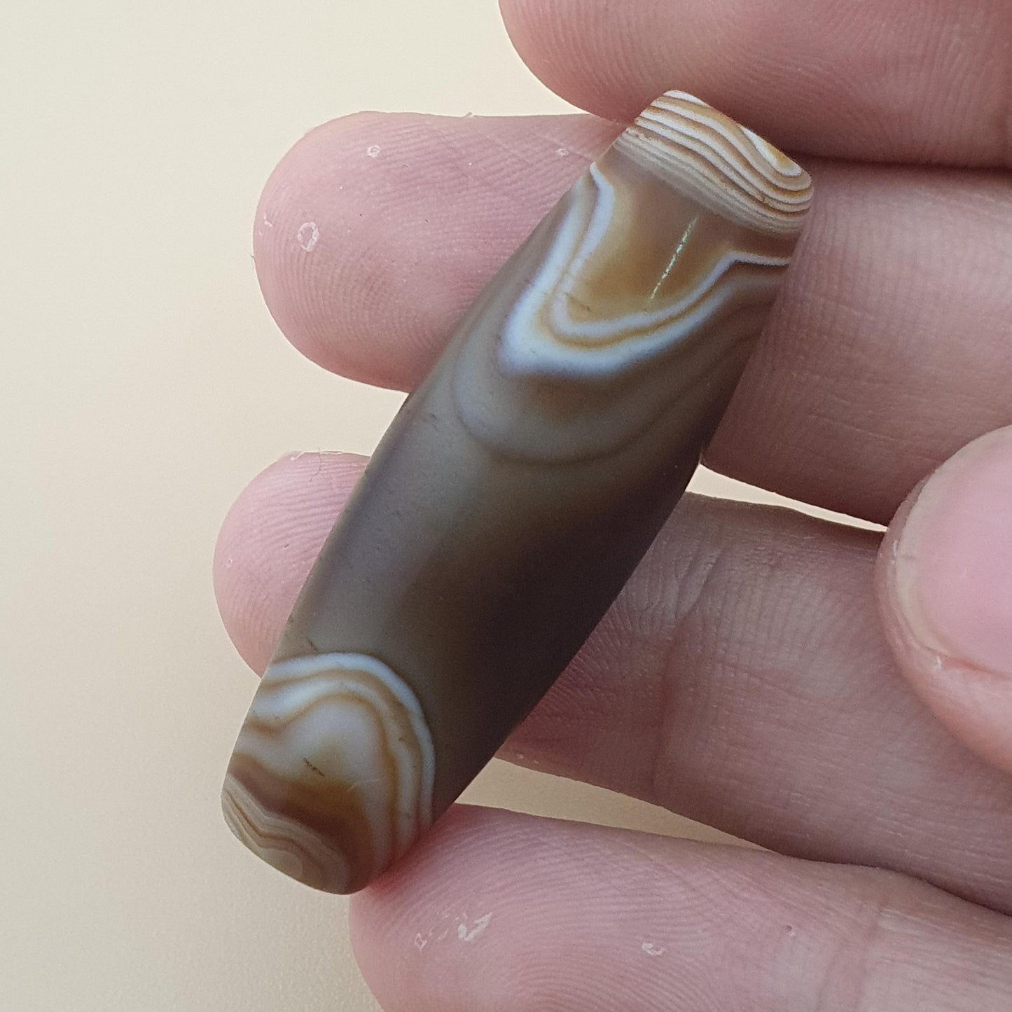 Vintage Natural Suliemani Yemeni Eye Agate Bead Amulet