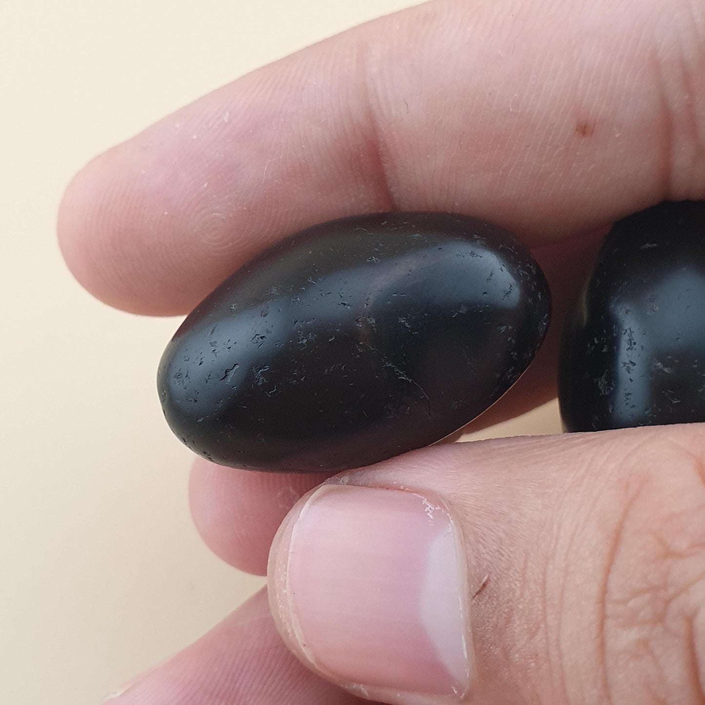 Antique Natural Brown Black Suliemani Oval Shape Suliemani Agate Lot of 3 Beads