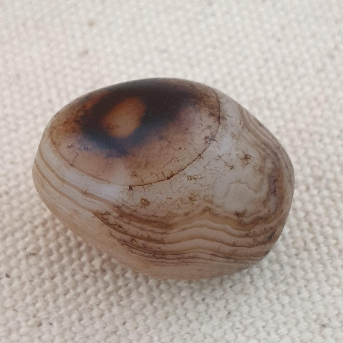 Vintage Suliemani Natürliche Augen-Achat-Perlen-Amulett