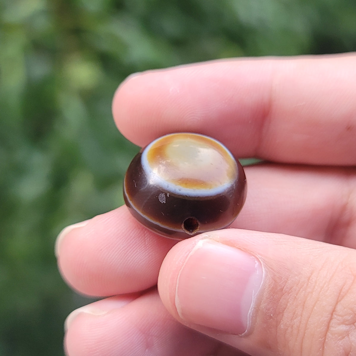 Vintage Lukmik Goat Eye Tibetan Agate Bead