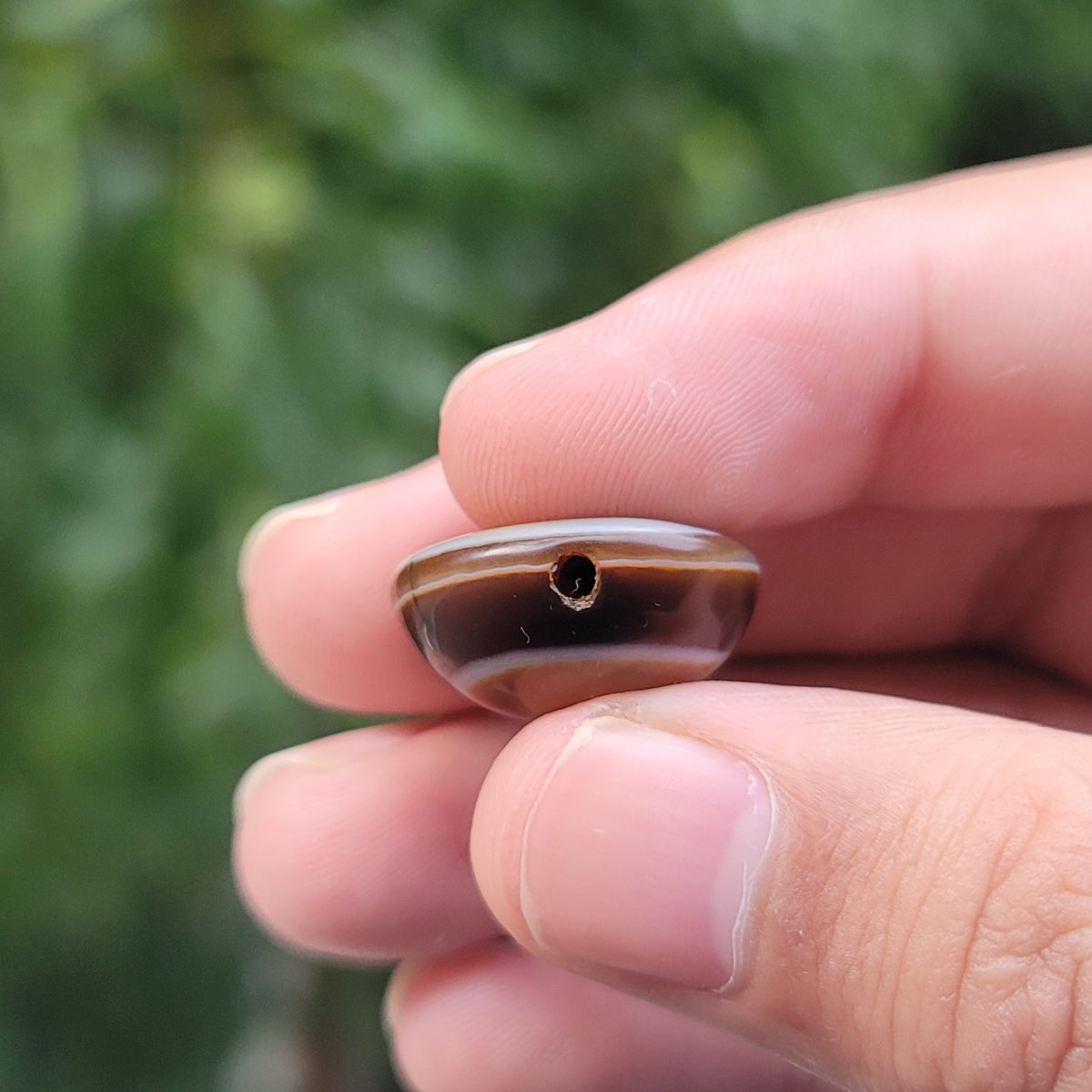 Vintage Lukmik Goat Eye Tibetan Agate Bead