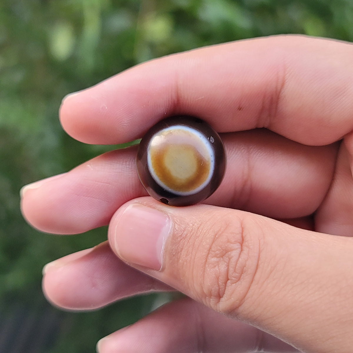 Vintage Lukmik Goat Eye Tibetan Agate Bead