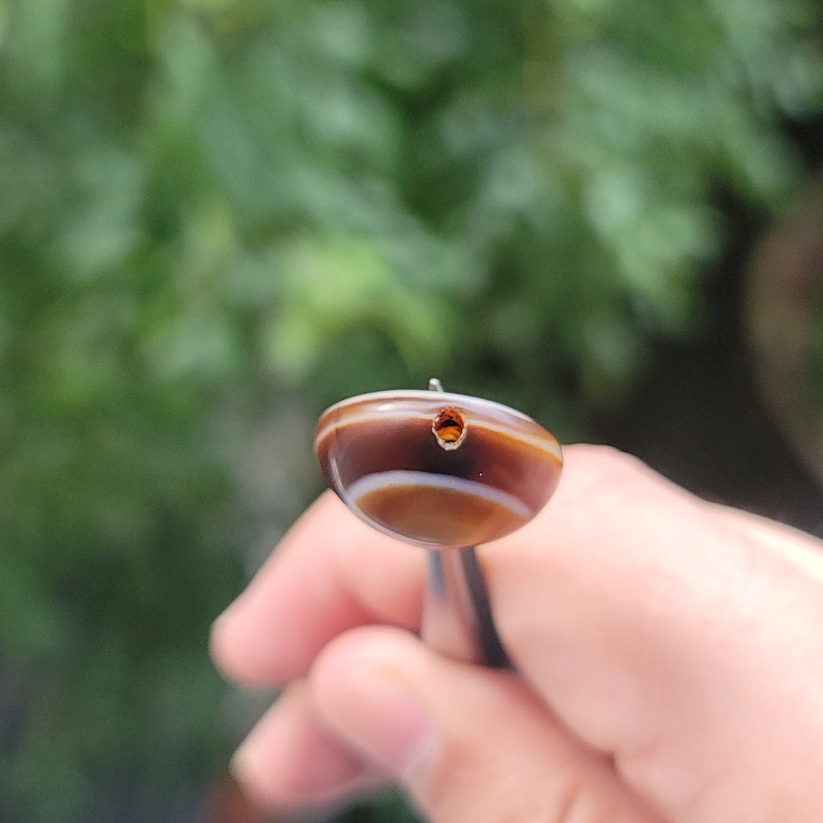 Vintage Lukmik Goat Eye Tibetan Agate Bead