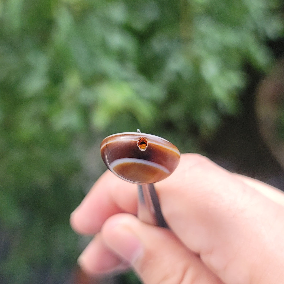 Vintage Lukmik Goat Eye Tibetan Agate Bead