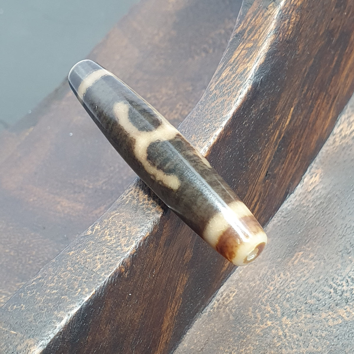 Vintage tibétain motif unique Agate Dzi Perle Amulette