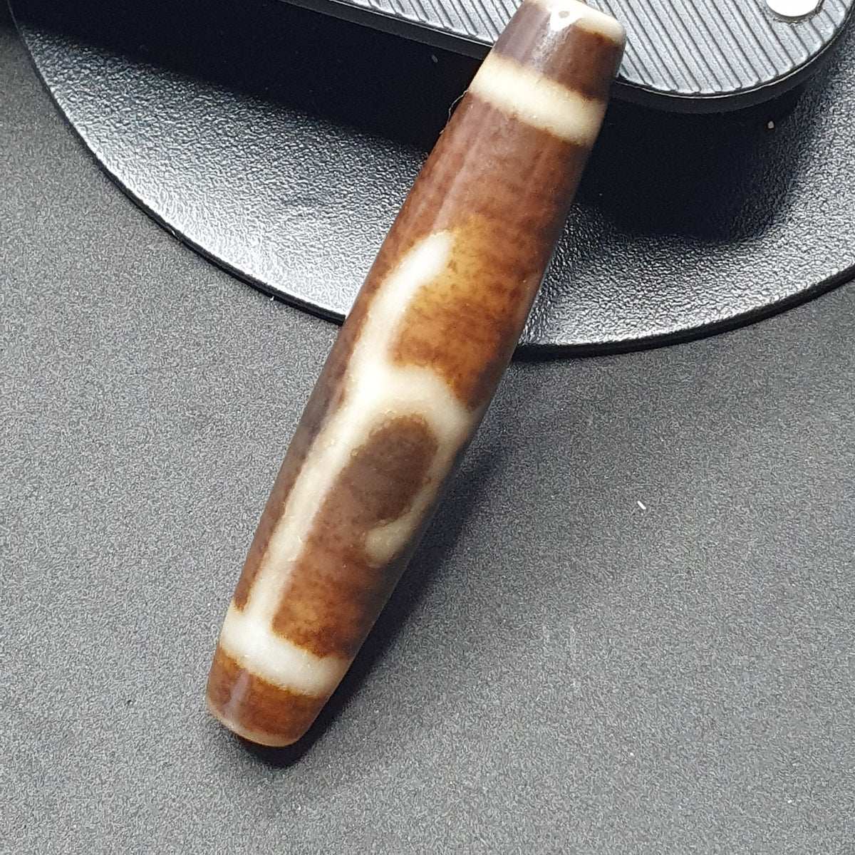Vintage tibétain motif unique Agate Dzi Perle Amulette