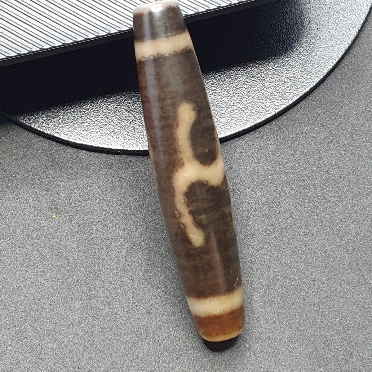 Vintage tibétain motif unique Agate Dzi Perle Amulette