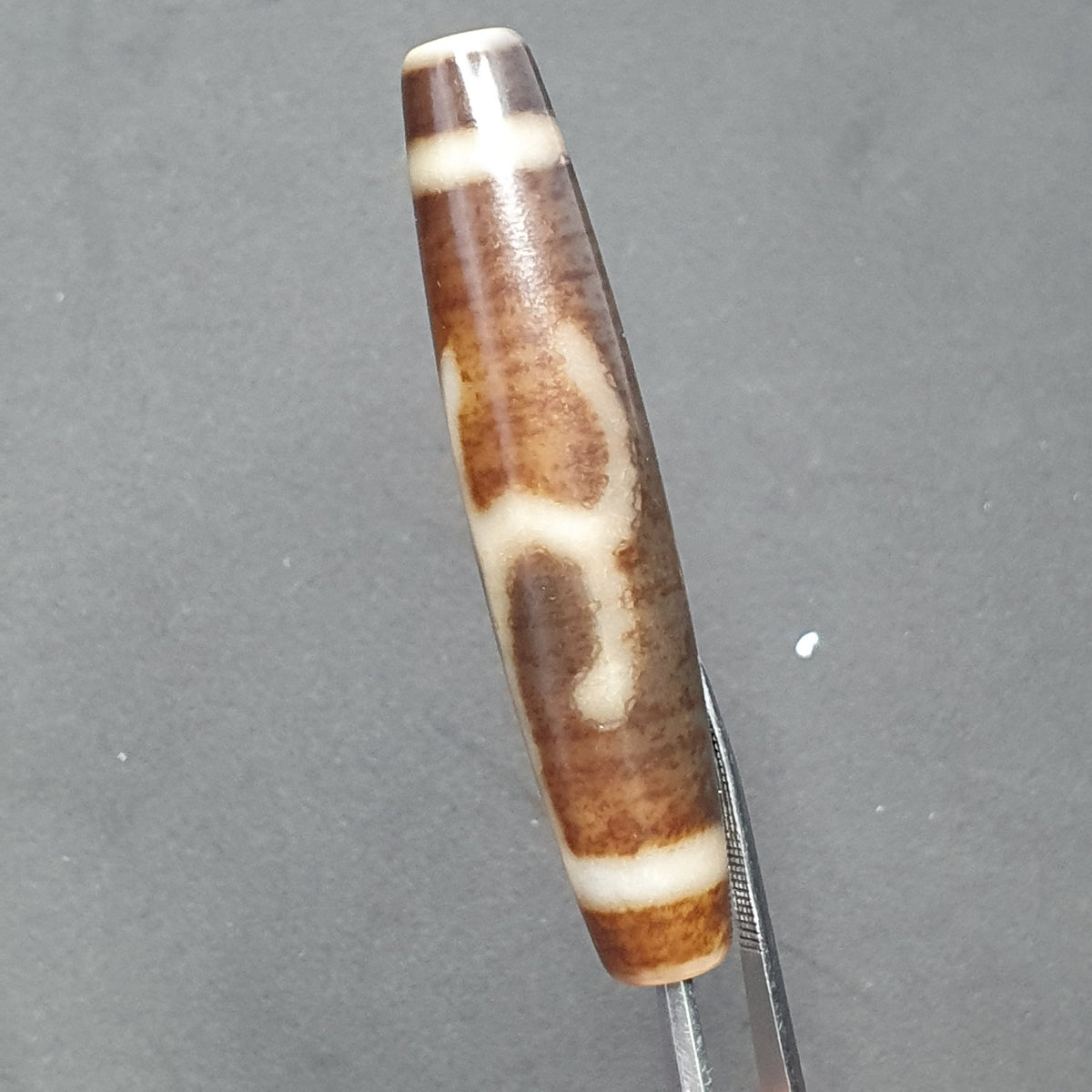Vintage tibétain motif unique Agate Dzi Perle Amulette