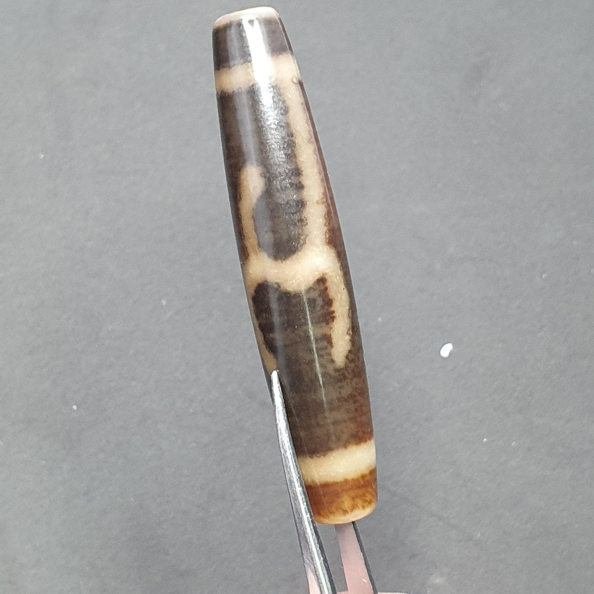 Vintage tibétain motif unique Agate Dzi Perle Amulette