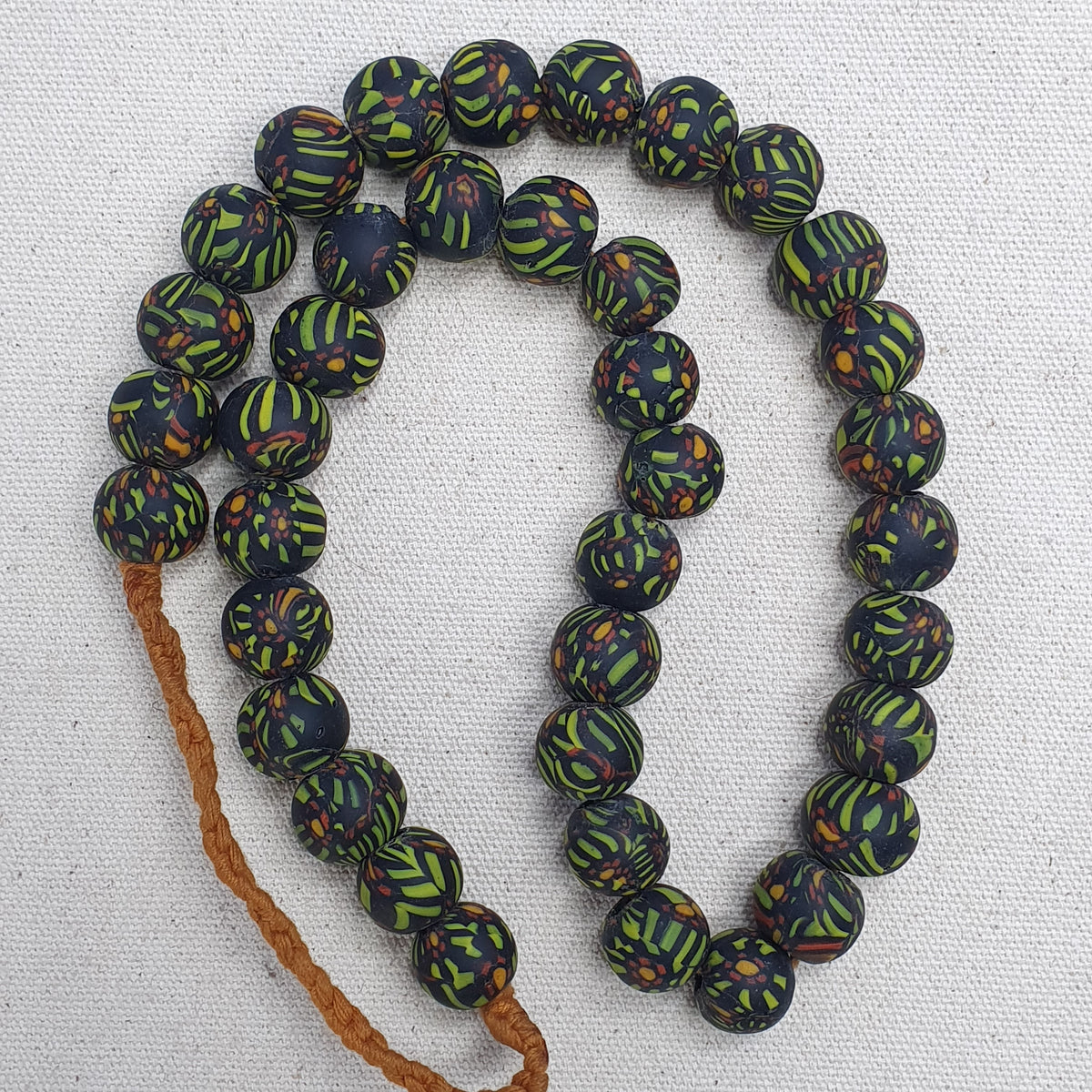 Vintage Bohemian Gabri Style Necklace Authentic African Glass Beads