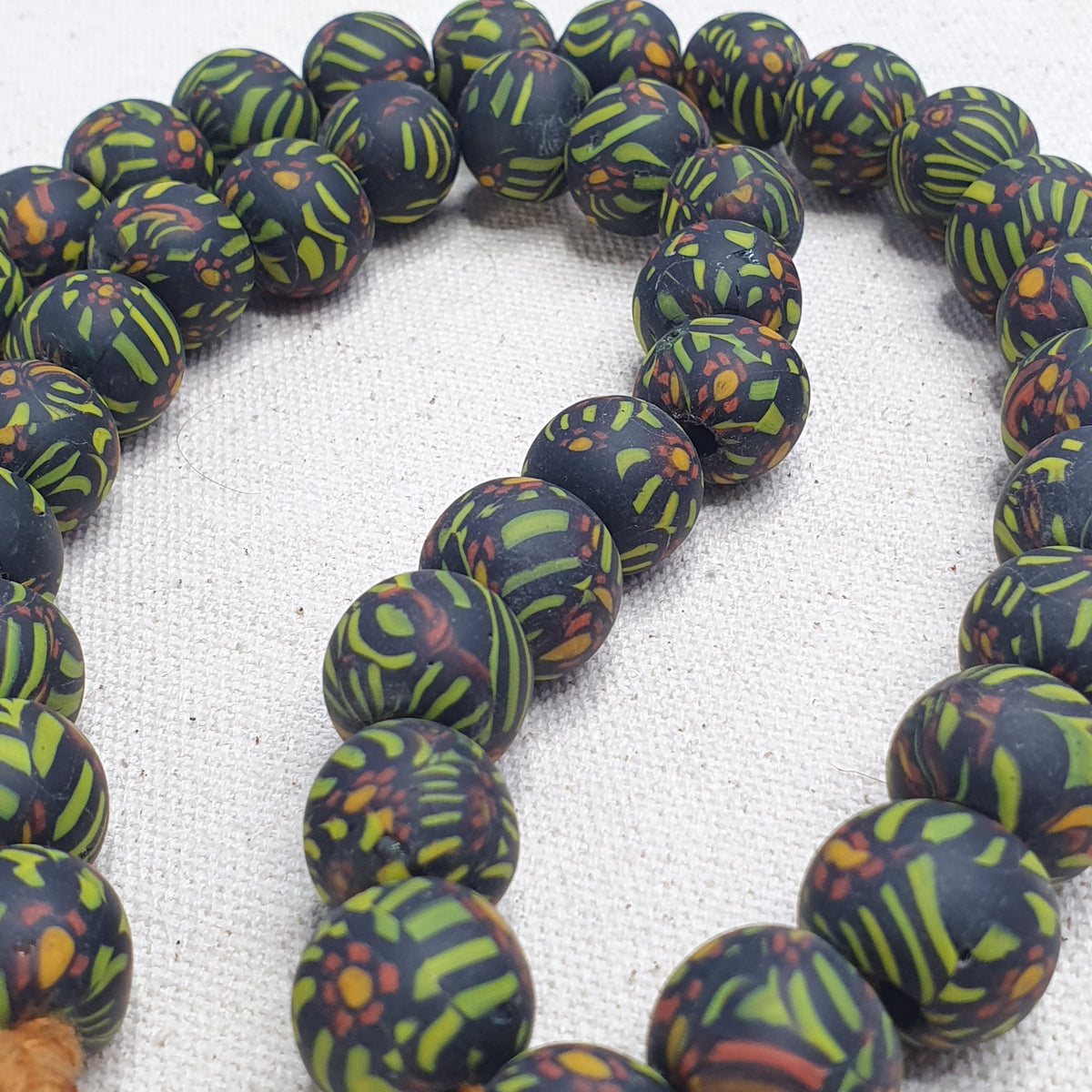 Vintage Bohemian Gabri Style Necklace Authentic African Glass Beads