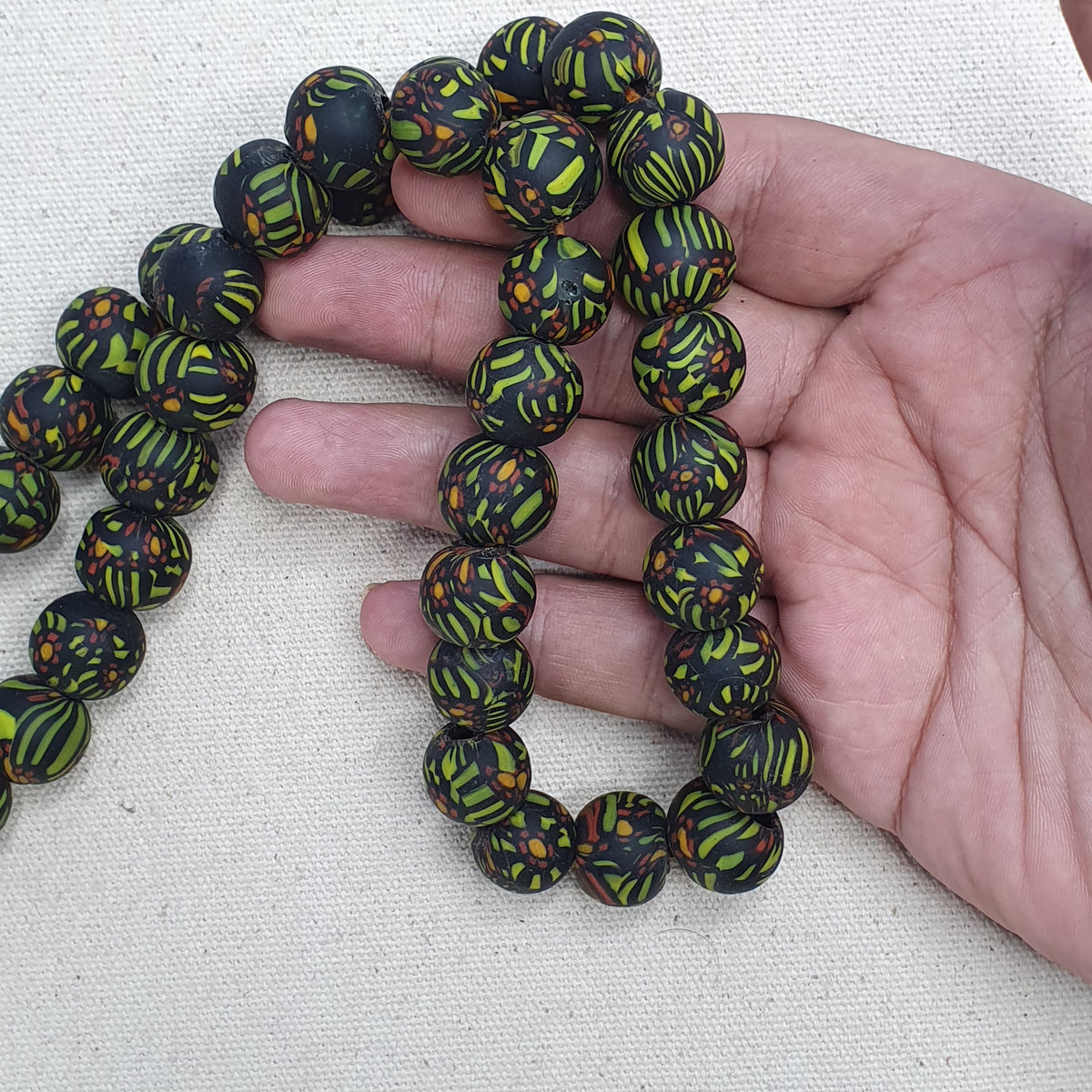 Vintage Bohemian Gabri Style Necklace Authentic African Glass Beads