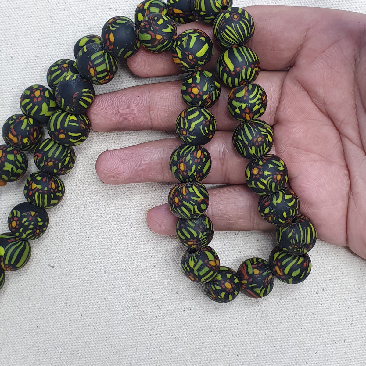 Vintage Bohemian Gabri Style Necklace Authentic African Glass Beads