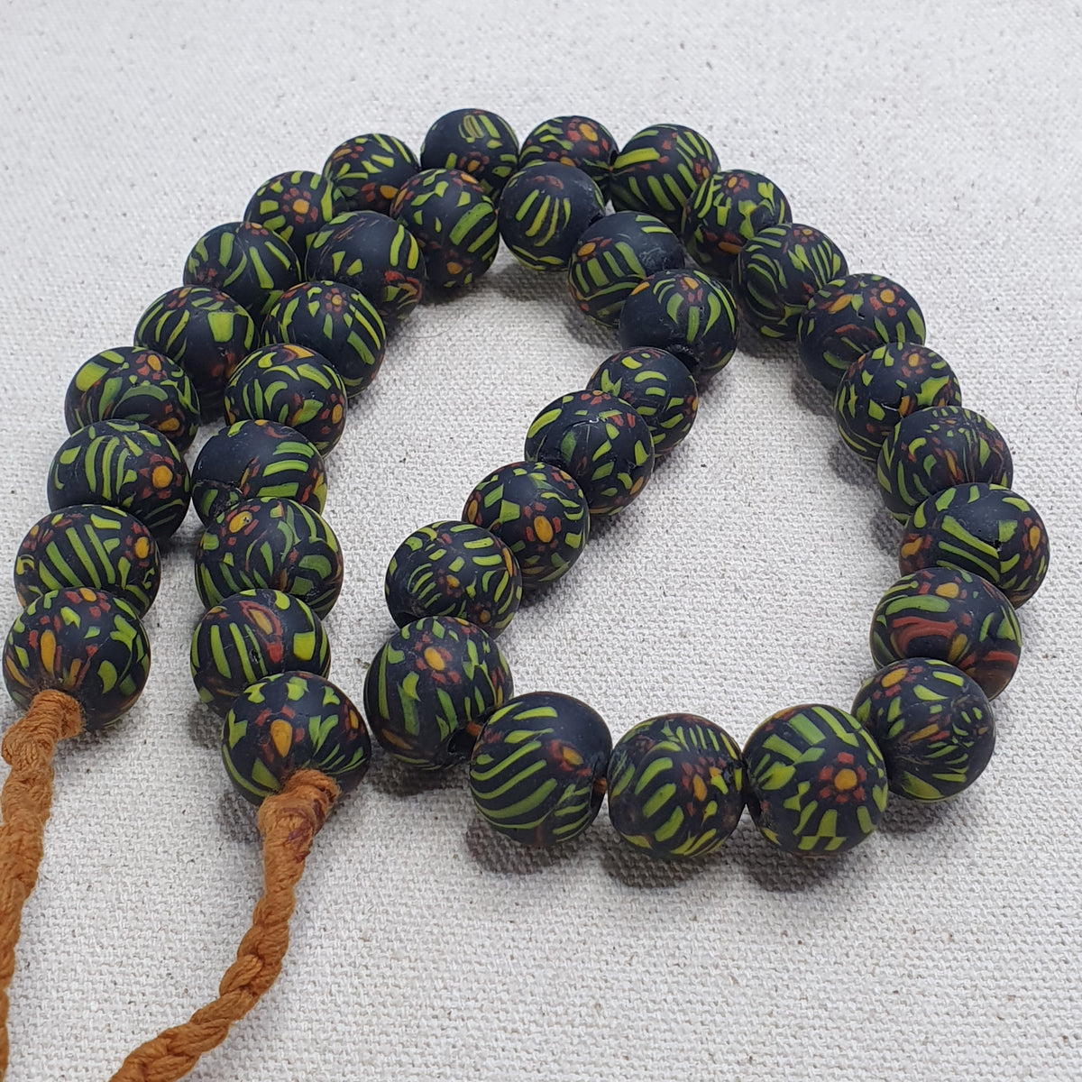 Vintage Bohemian Gabri Style Necklace Authentic African Glass Beads