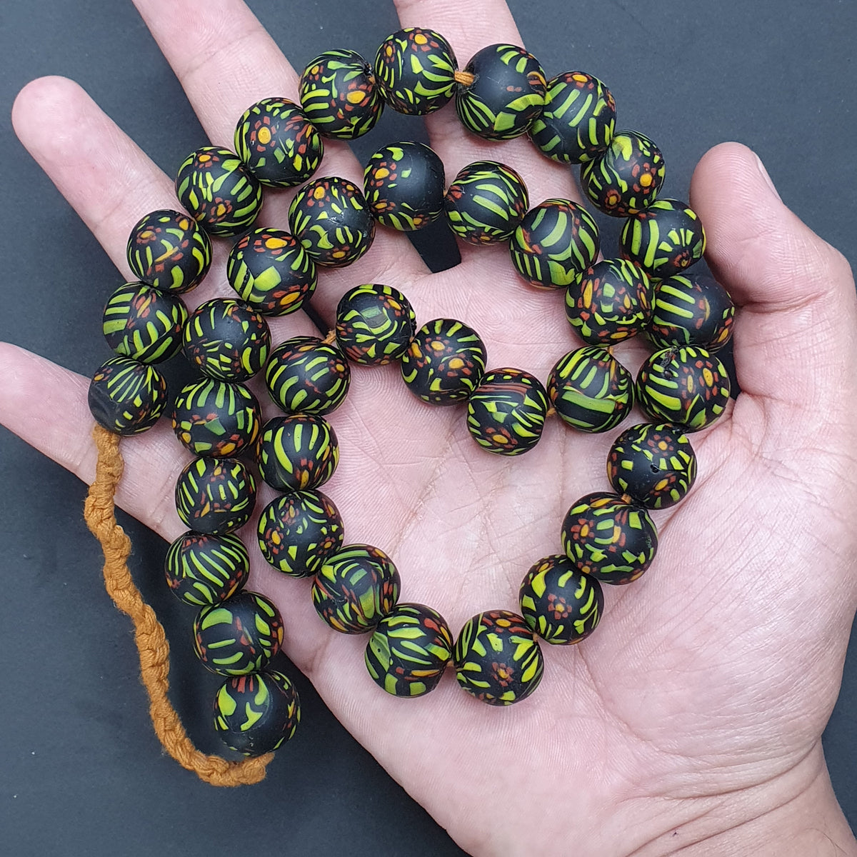Vintage Bohemian Gabri Style Necklace Authentic African Glass Beads