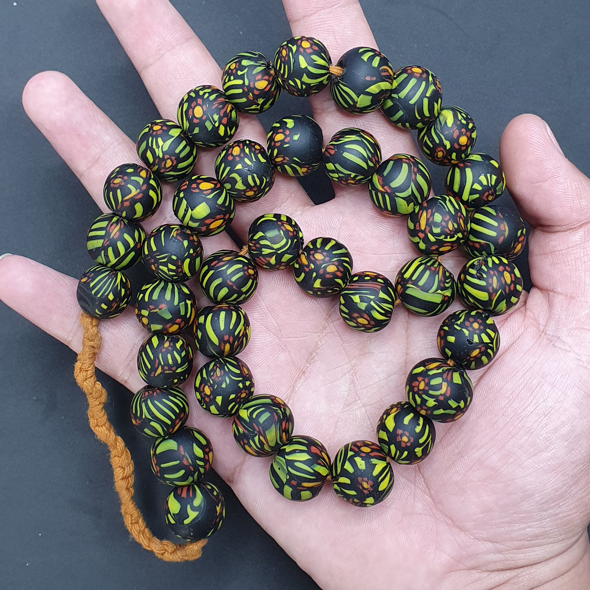 Vintage Bohemian Gabri Style Necklace Authentic African Glass Beads
