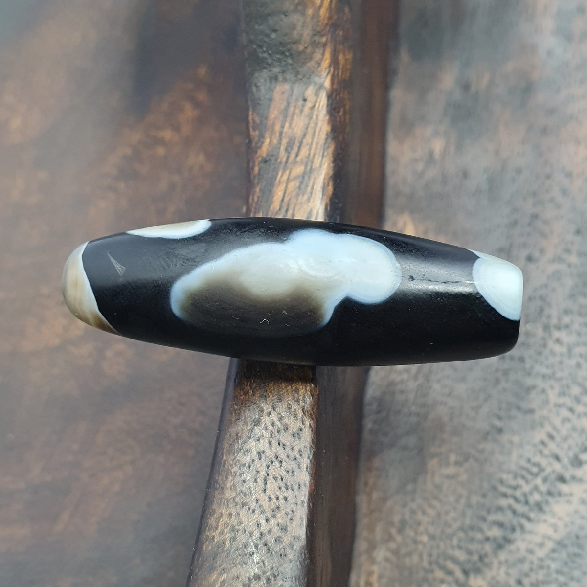 Amulette Perles d'Agate Suliemani à Motif Naturel Vintage
