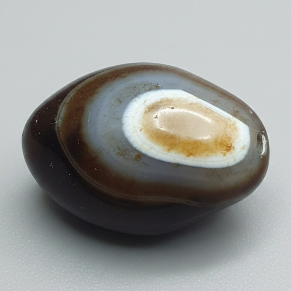 Perle d'agate œil de Souleïmani de l'Himalaya vintage