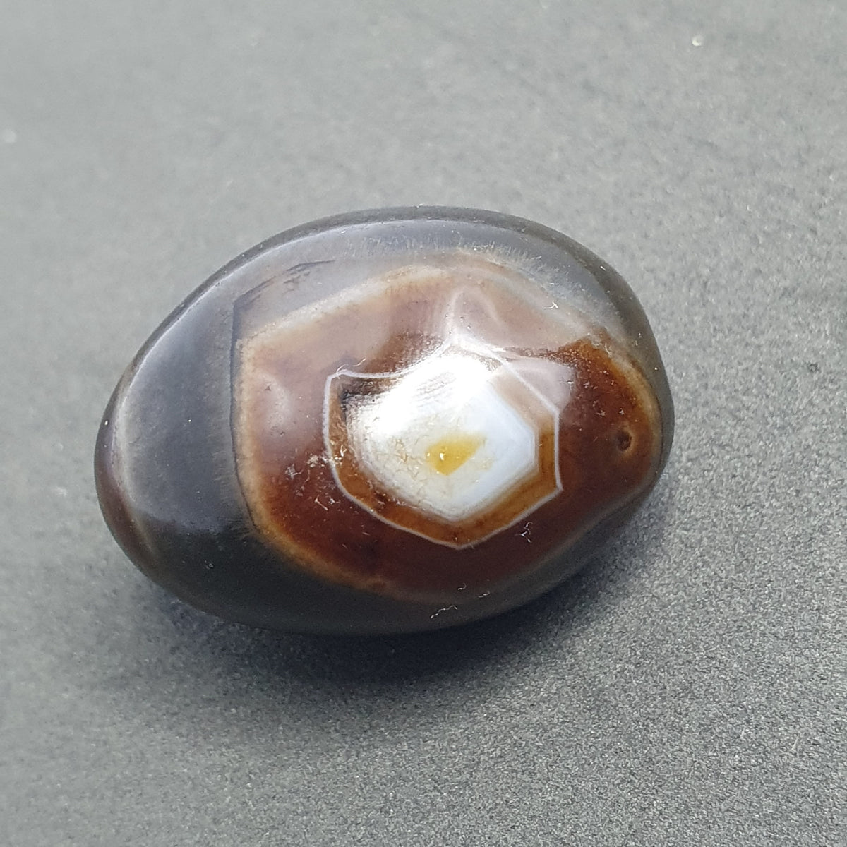 Magnifique perle d'agate naturelle œil de Suliemani