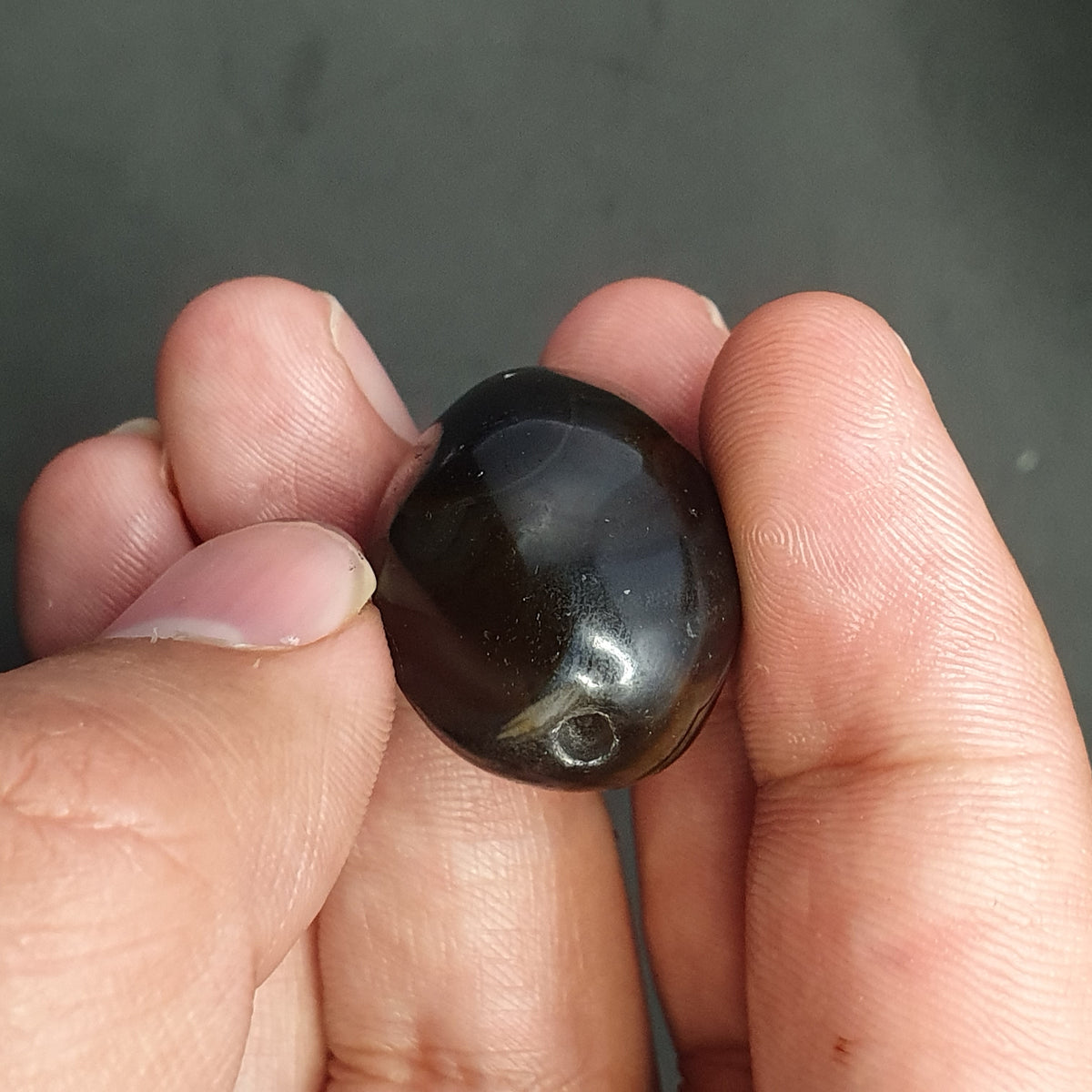 Magnifique perle d'agate naturelle œil de Suliemani