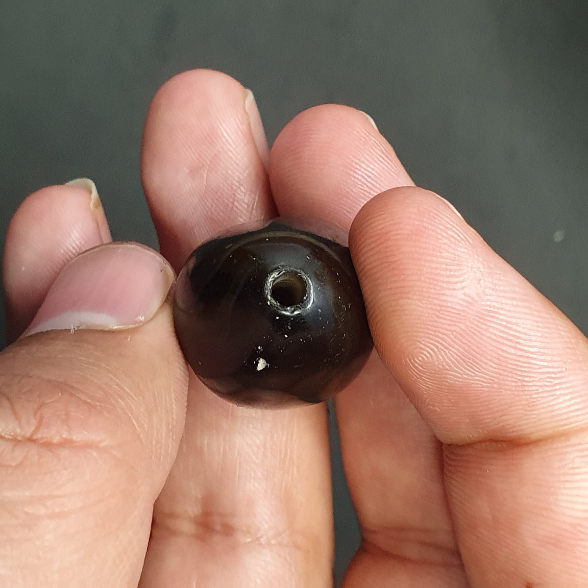 Magnifique perle d'agate naturelle œil de Suliemani