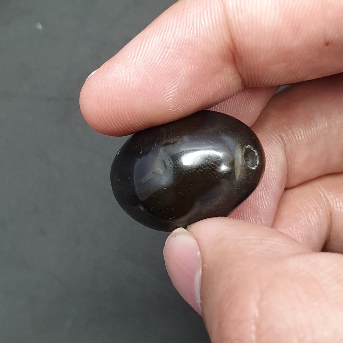 Magnifique perle d'agate naturelle œil de Suliemani