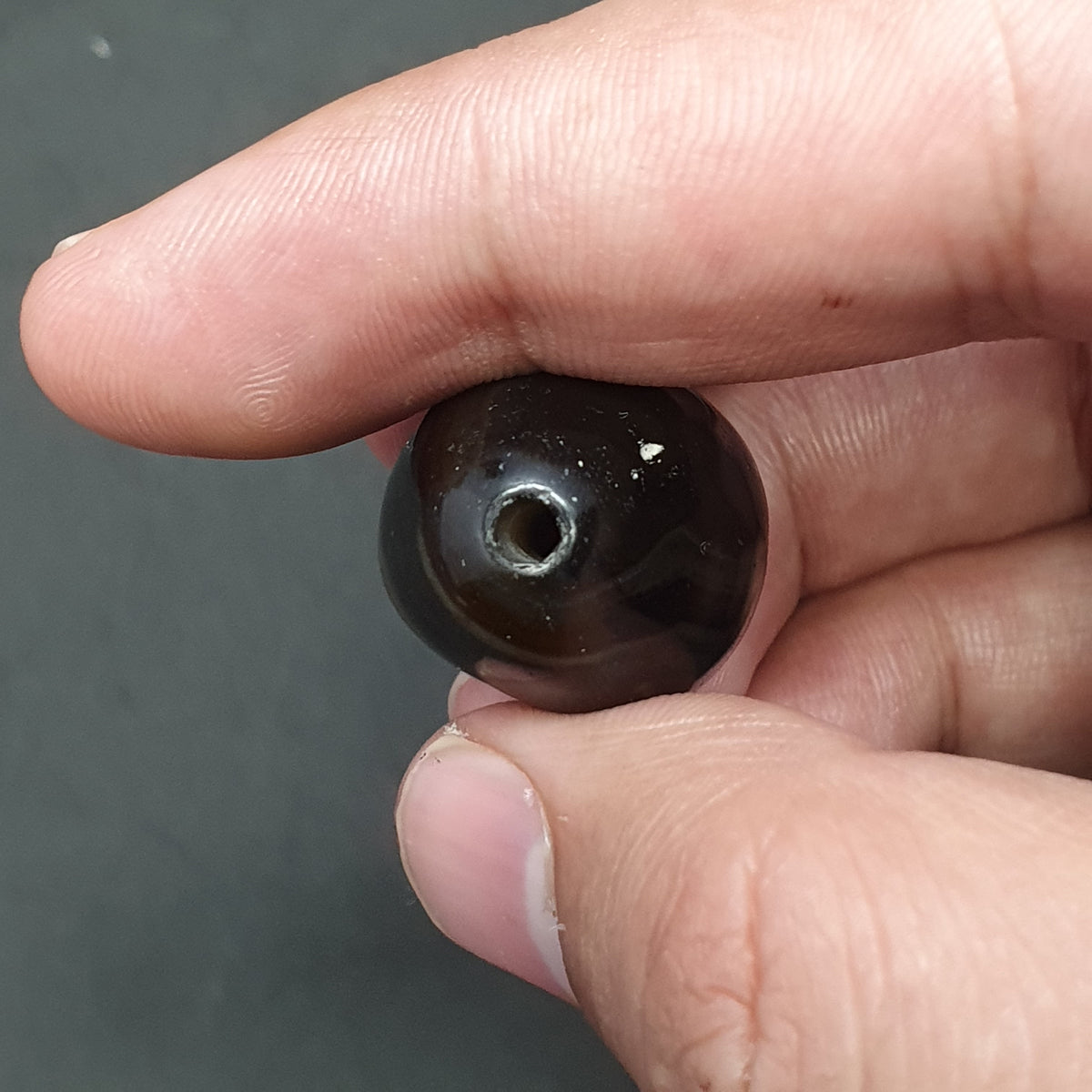 Magnifique perle d'agate naturelle œil de Suliemani